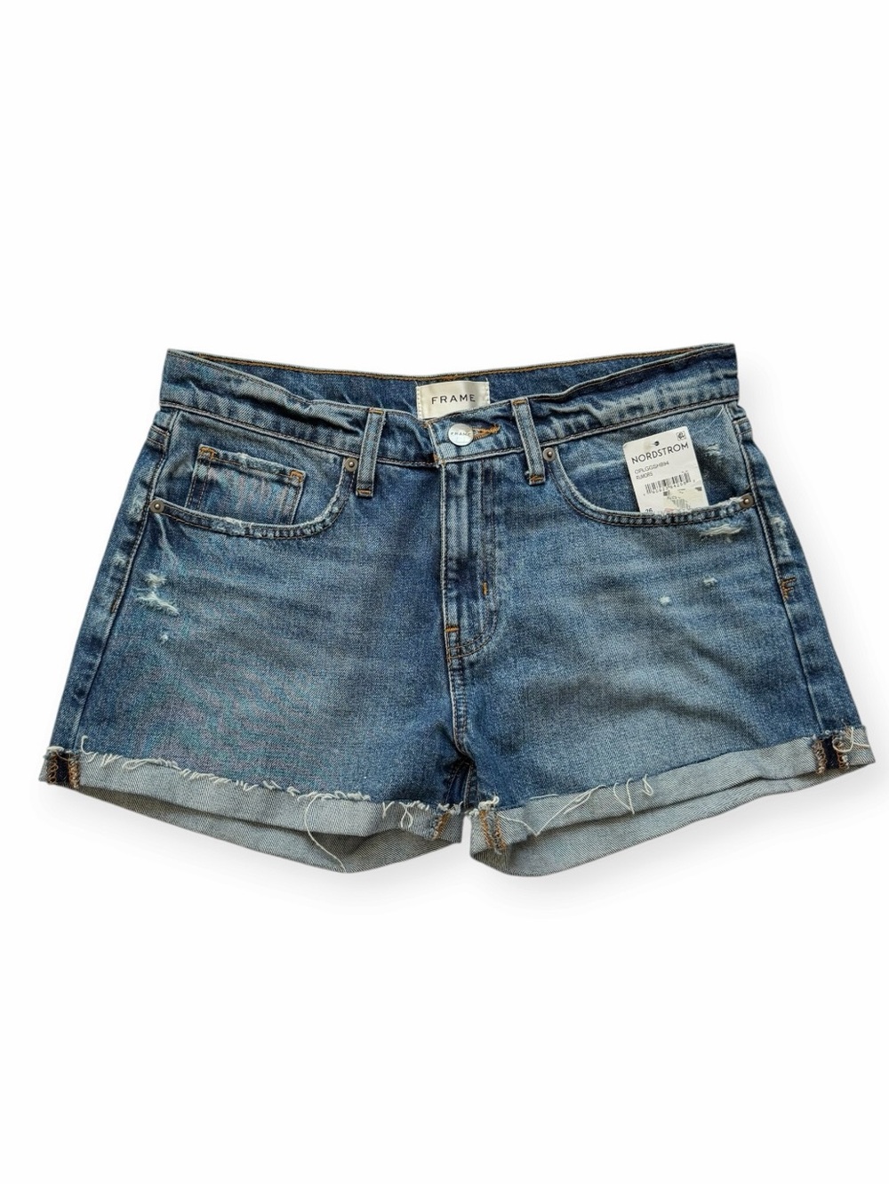 Frame Denim Rolled Hem Shorts